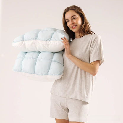 Almohada con forma de nube, n�cleo esponjoso de alta resistencia para uso dom�stico, almohada de soporte cervical